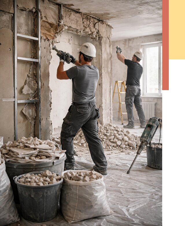 Демонтажные работы в Ефремове от 2766 руб. — услуги и цена под ключ | ОТДЕЛОЧНИК-Фрм