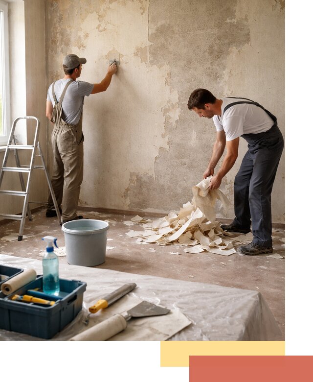 Снятие старых обоев в Ефремове быстро и качественно