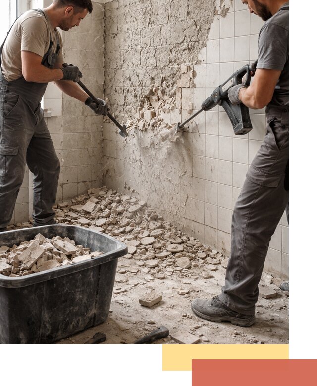 Демонтаж плитки со стен в Ефремове быстро и аккуратно