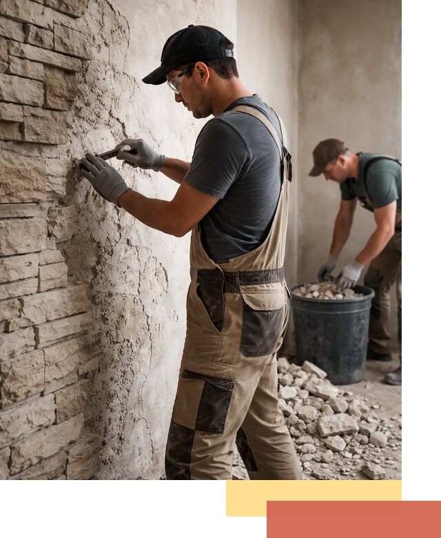 Демонтаж декоративного камня в Ефремове профессионально и безопасно