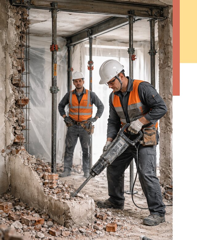 Снос несущих стен в Ефремове от 10501 руб. — демонтаж несущей стены под ключ | ОТДЕЛОЧНИК-Фрм