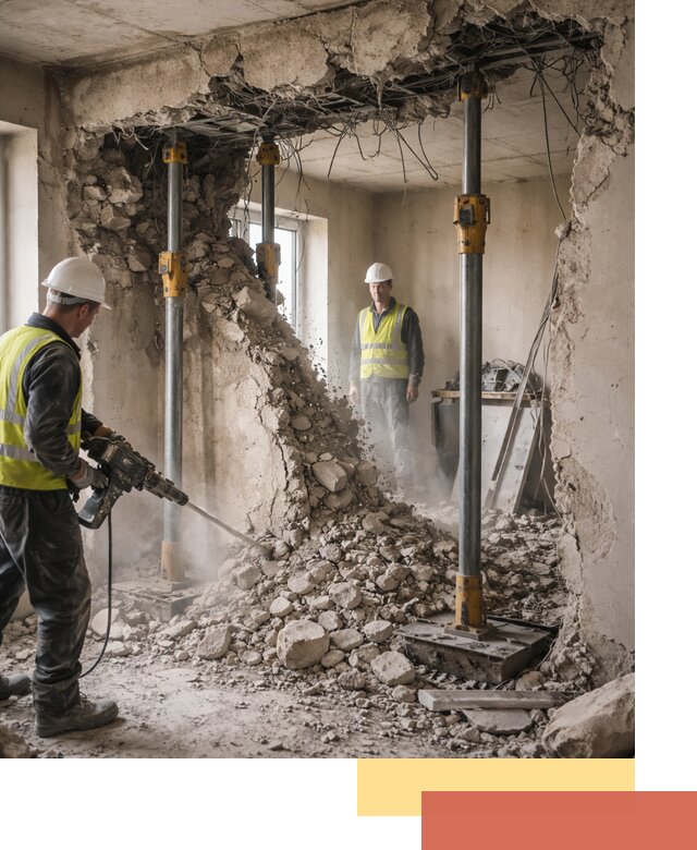 Снос несущих стен в Ефремове с гарантией безопасности и качества