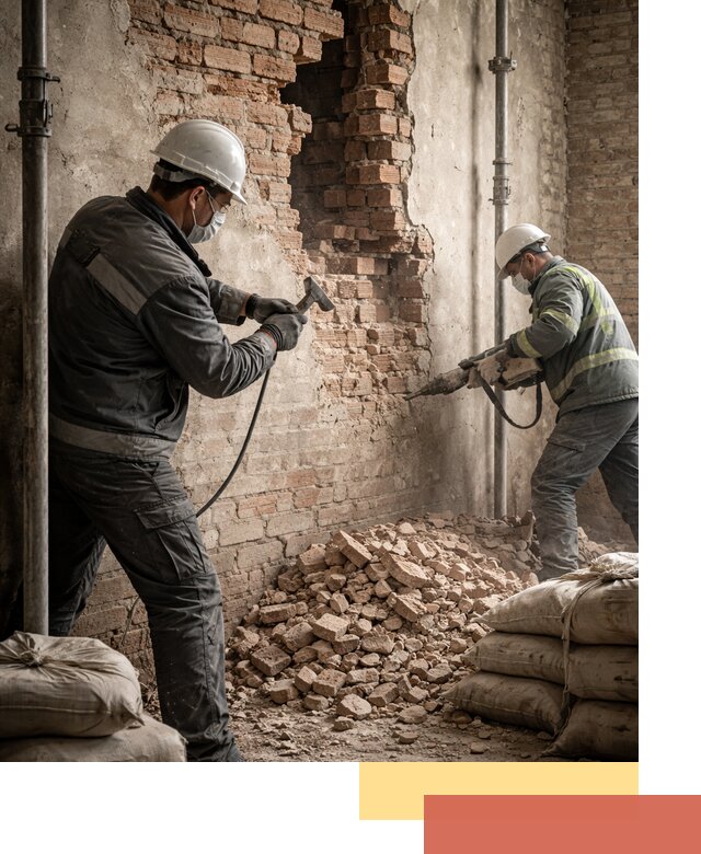 Демонтаж кирпичных стен в Ефремове быстро и безопасно