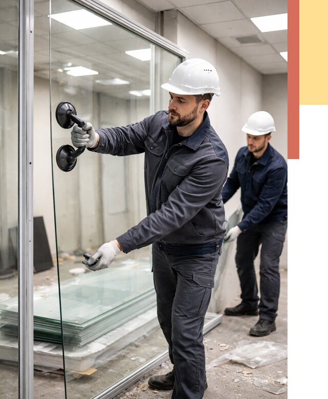 Демонтаж стеклянных перегородок в Ефремове от 3278 руб. — быстро и недорого | ОТДЕЛОЧНИК-Фрм