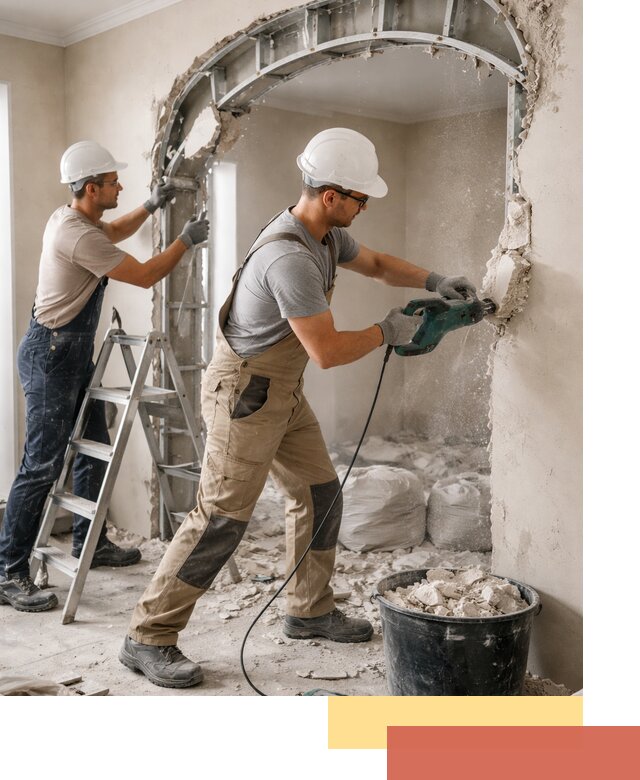 Демонтаж гипсокартонной арки в Ефремове быстро и аккуратно