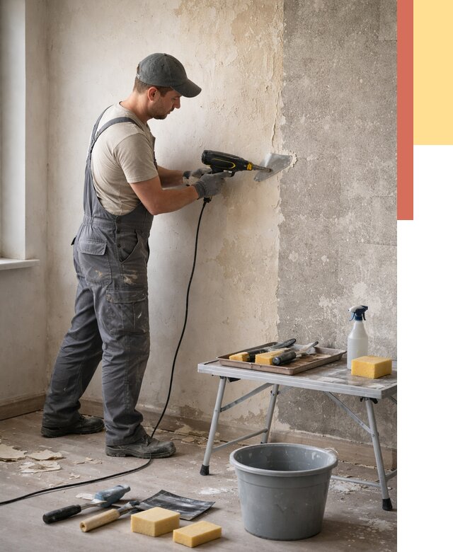 Очистка стен от клея в Ефремове от 1895 руб. — снятие и удаление клея со стен | ОТДЕЛОЧНИК-Фрм