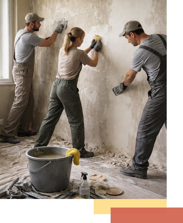 Очистка стен от клея и грунтовки в Ефремове качественно и быстро