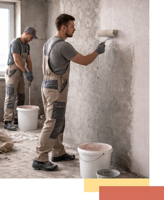 Нанесение бетоноконтакта на стены в Ефремове для последующей отделки