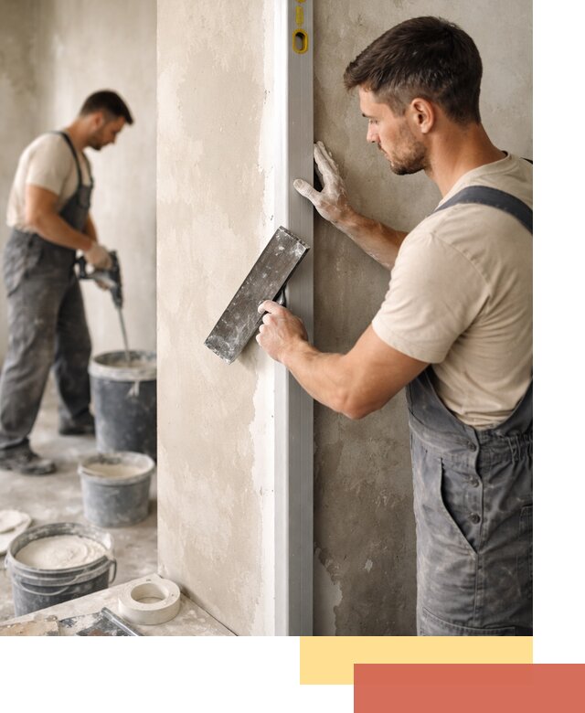 Выведение углов стен в Ефремове: монтаж и оштукатуривание