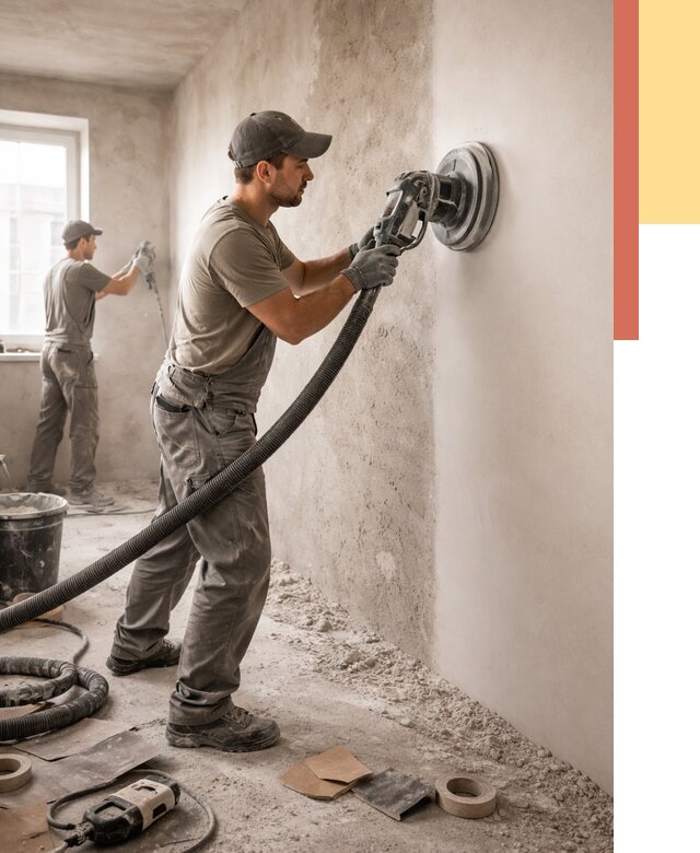 Шлифовка стен в Ефремове от 1229 руб/м2 — быстро и недорого | ОТДЕЛОЧНИК-Фрм