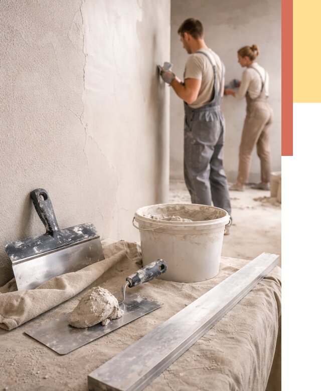 Штукатурка стен гипсовая в Ефремове от 4610 руб/м2 — быстро и недорого | ОТДЕЛОЧНИК-Фрм