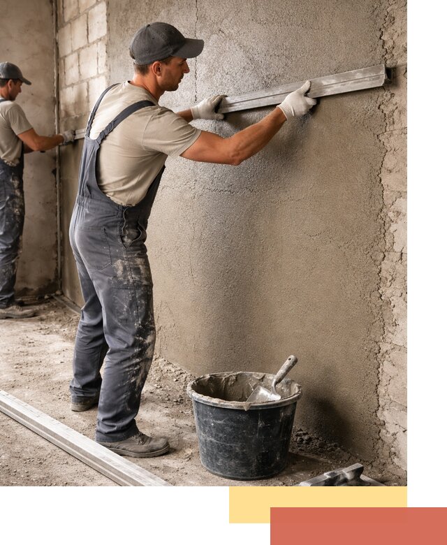 Штукатурка стен цементно-песчаная в Ефремове профессионально