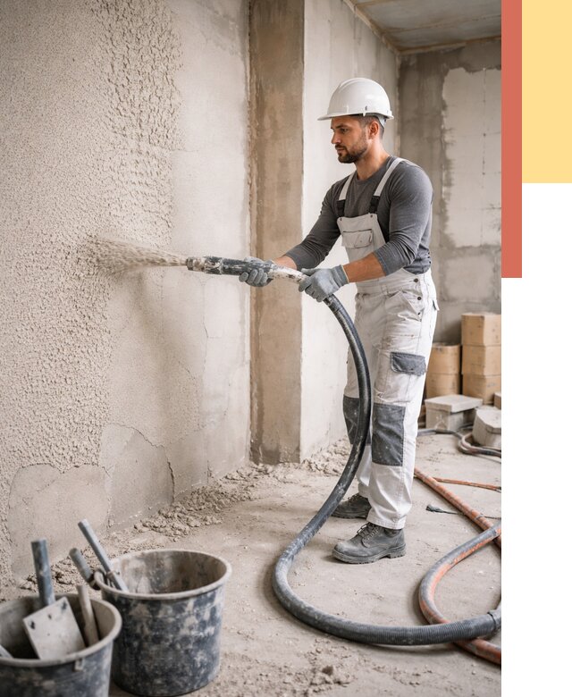 Машинная штукатурка стен в Ефремове под ключ от 6659 руб./м2 | ОТДЕЛОЧНИК-Фрм