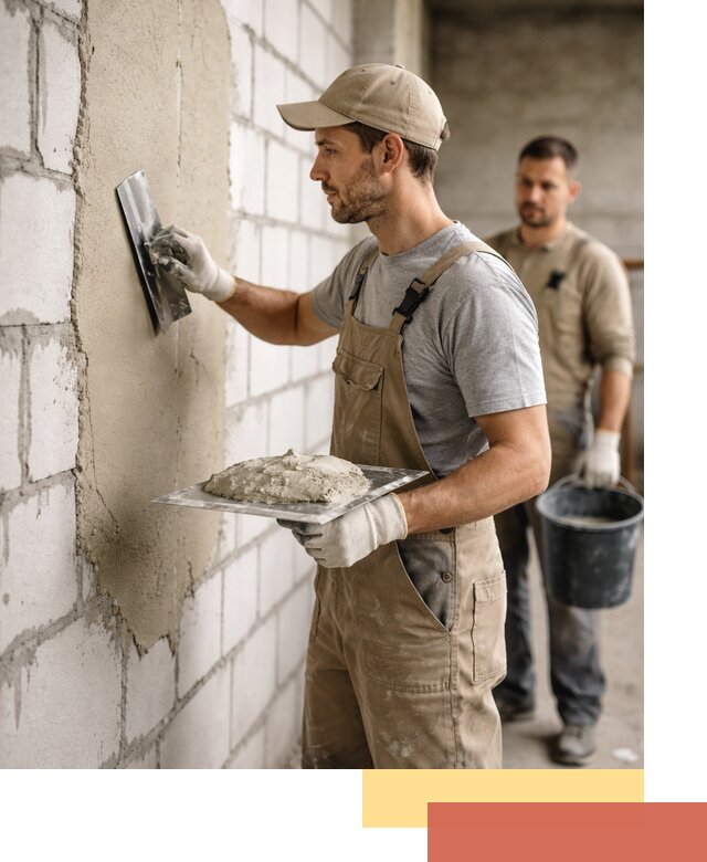 Штукатурка стен из газобетона в Ефремове под ключ