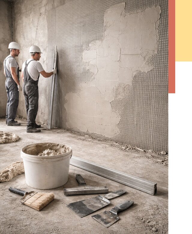 Штукатурка стен по сетке в Ефремове от 5635 руб./м2 — быстро и недорого | ОТДЕЛОЧНИК-Фрм