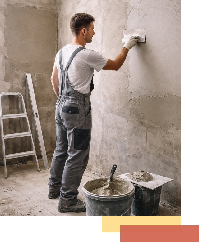 Штукатурка стен в ванной под ключ в Ефремове