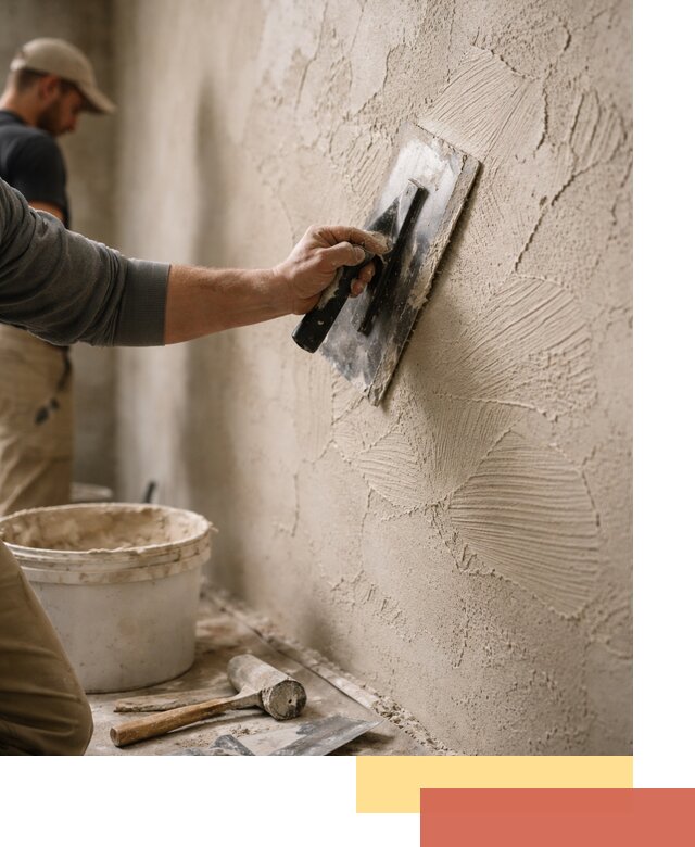 Фактурная штукатурка стен в Ефремове — монтаж, отделка, реставрация