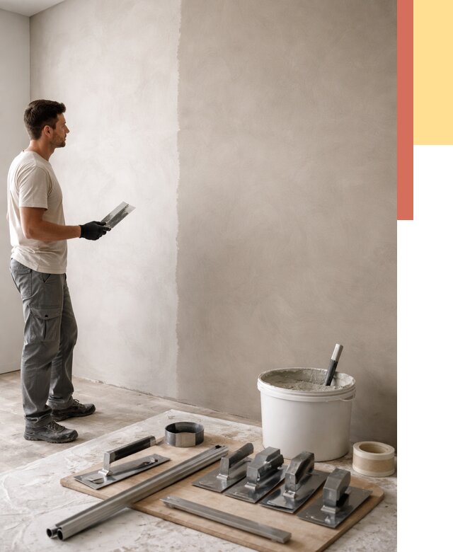 Нанесение микроцемента на стены в Ефремове от 3278 руб./м2 под ключ | ОТДЕЛОЧНИК-Фрм