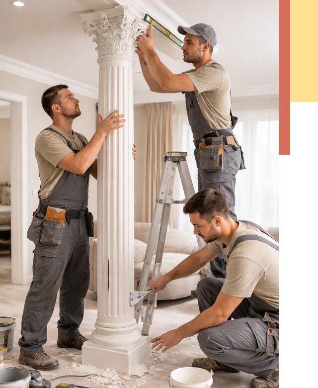 Установка декоративных колонн в Ефремове от 12294 руб. под ключ | ОТДЕЛОЧНИК-Фрм