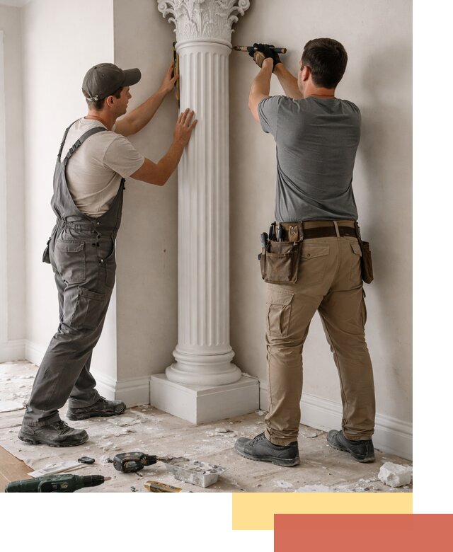 Установка декоративных колонн в Ефремове под ключ