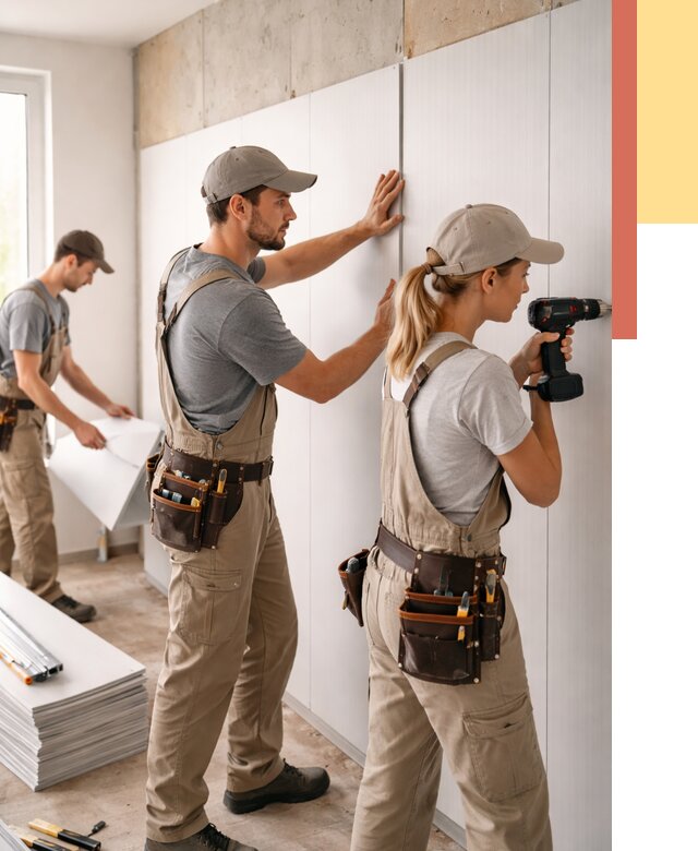 Монтаж ПВХ панелей на стены в Ефремове от 461 руб/м2 — быстро и недорого | ОТДЕЛОЧНИК-Фрм