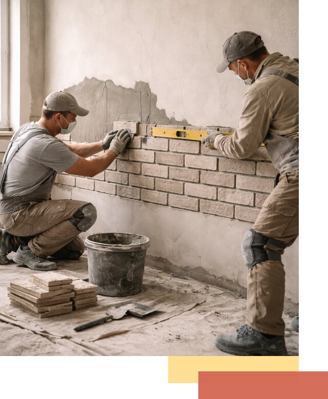 Монтаж декоративного кирпича профессионально в Ефремове