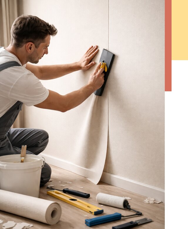 Поклейка виниловых обоев в Ефремове от 4610 руб. | Быстро и недорого — ОТДЕЛОЧНИК-Фрм