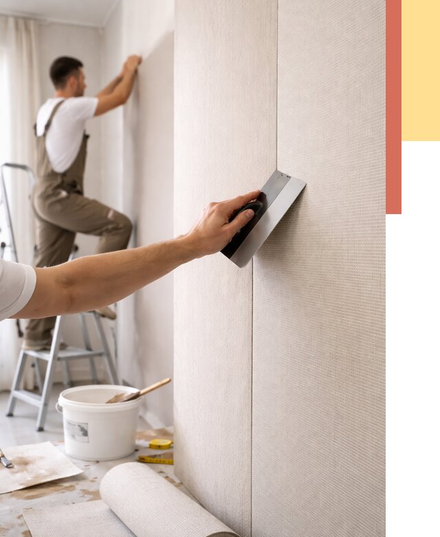 Поклейка текстильных обоев в Ефремове от 4610 руб. под ключ | ОТДЕЛОЧНИК-Фрм