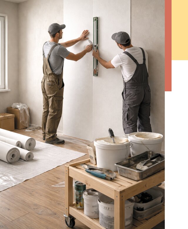 Поклейка стеклообоев в Ефремове от 6659 руб. за м2 — быстро и недорого | ОТДЕЛОЧНИК-Фрм