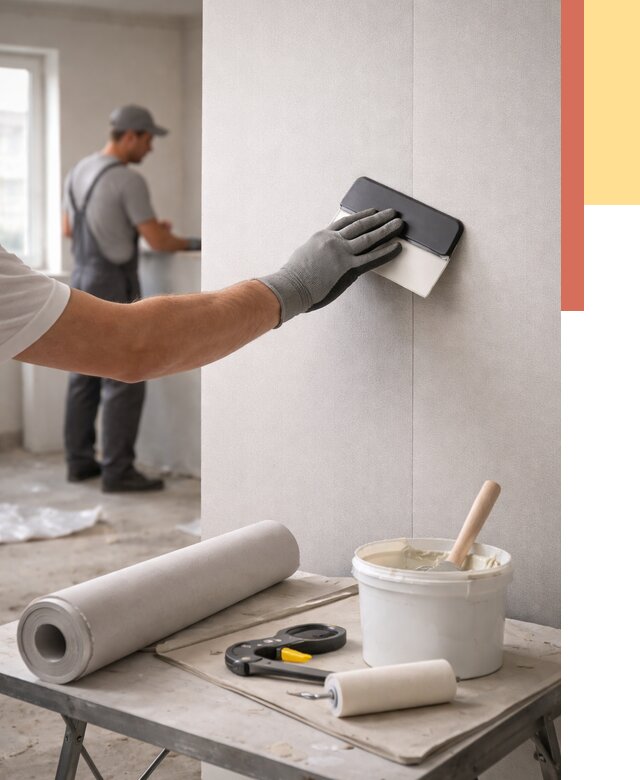 Поклейка обоев под покраску в Ефремове от 3586 руб. за м2 | ОТДЕЛОЧНИК-Фрм