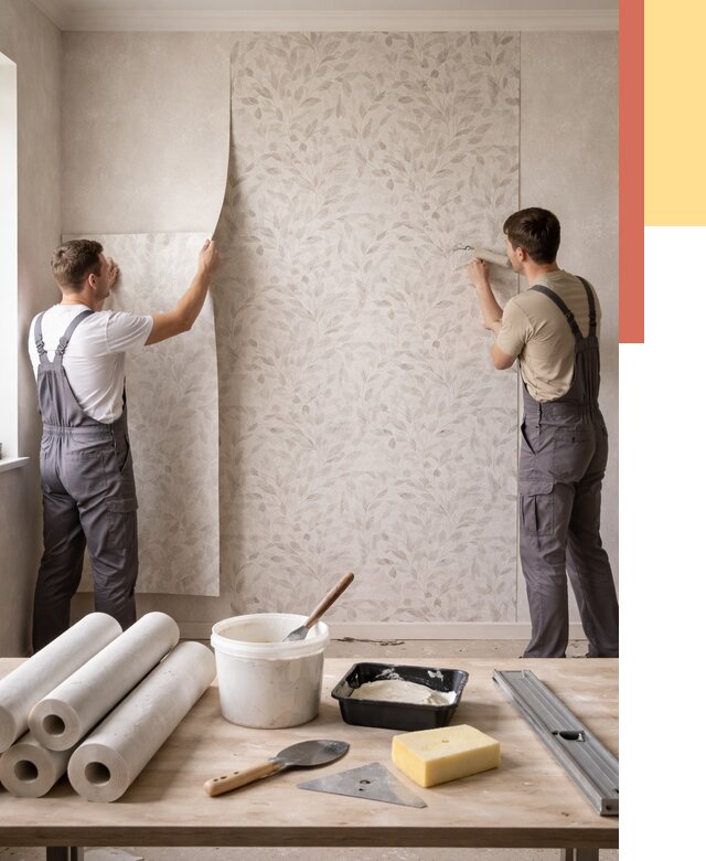 Поклейка обоев с подбором рисунка в Ефремове от 3586 руб. | ОТДЕЛОЧНИК-Фрм - быстро и недорого