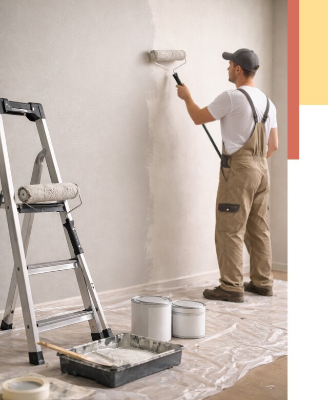 Покраска стен латексной краской в Ефремове от 4610 руб. за м2 | ОТДЕЛОЧНИК-Фрм