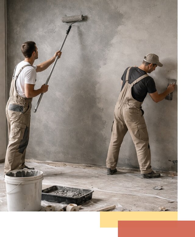 Покраска стен под бетон в Ефремове профессионально и недорого