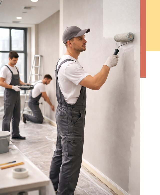 Покраска стен в офисе в Ефремове от 8708 руб. — быстро и недорого | ОТДЕЛОЧНИК-Фрм