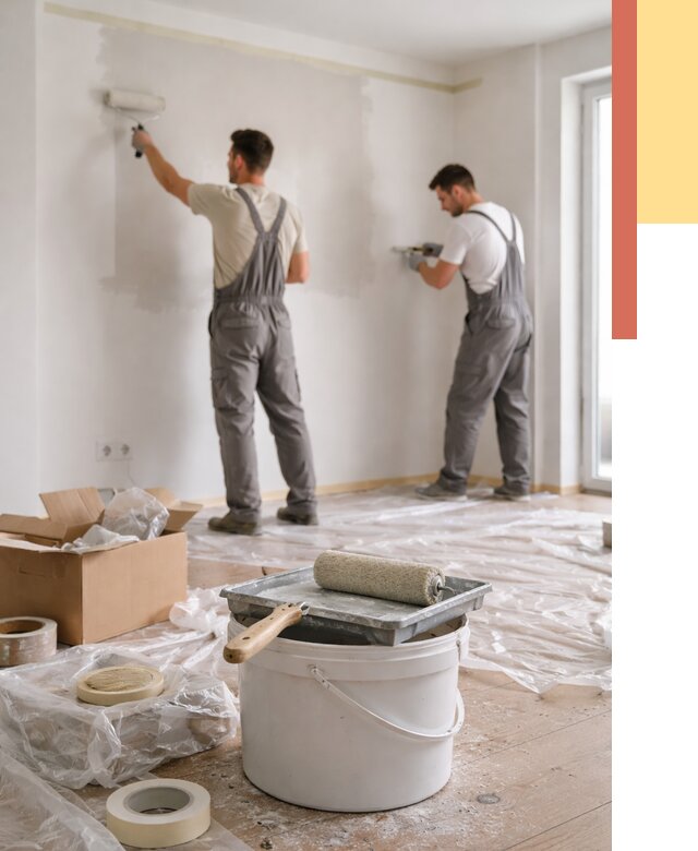 Покраска стен в квартире в Ефремове от 2561 руб/м2 — быстро и недорого | ОТДЕЛОЧНИК-Фрм