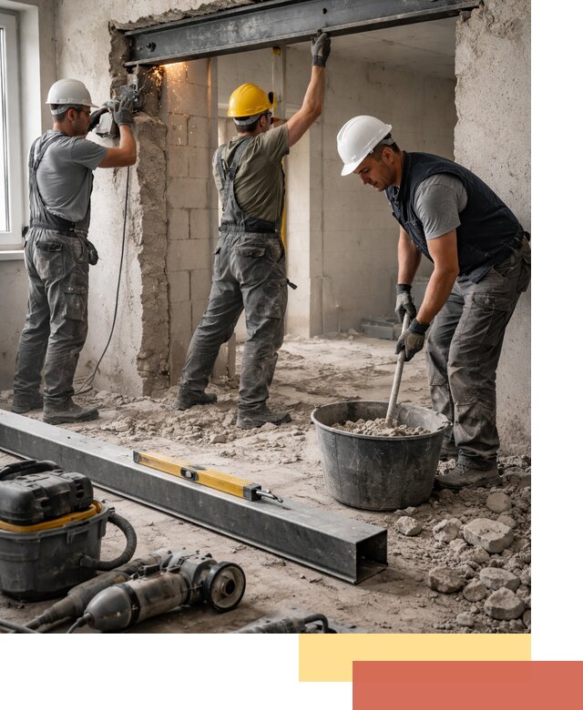 Создание проемов в стенах и несущих конструкциях в Ефремове