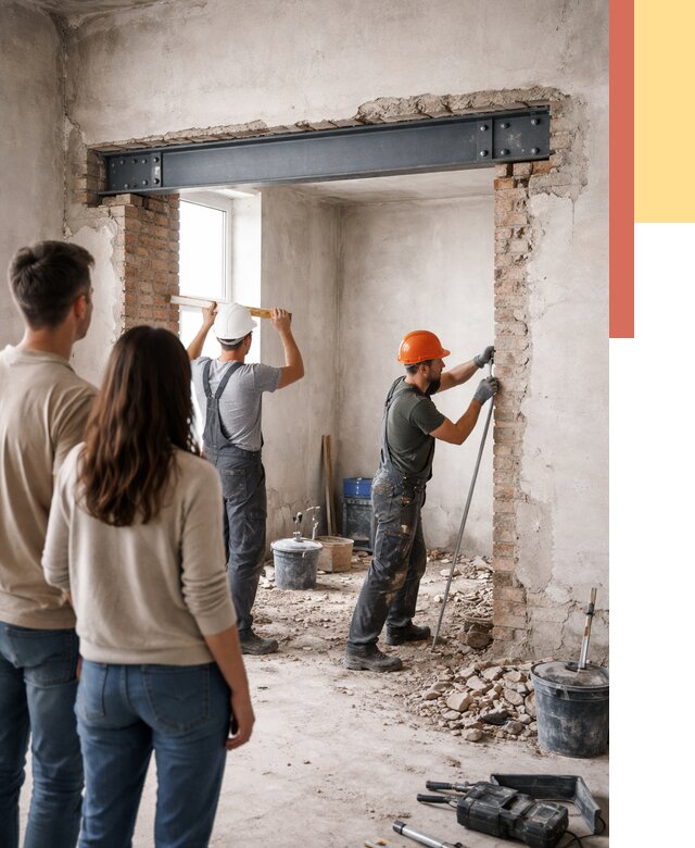 Усиление проема в стене в Ефремове от 9733 руб. — усиление дверного проема металлоконструкцией | ОТДЕЛОЧНИК-Фрм