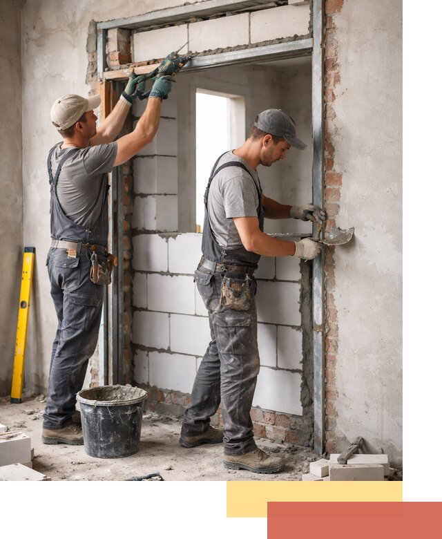 Закладка дверного проема под ключ в Ефремове: демонтаж, монтаж, отделка