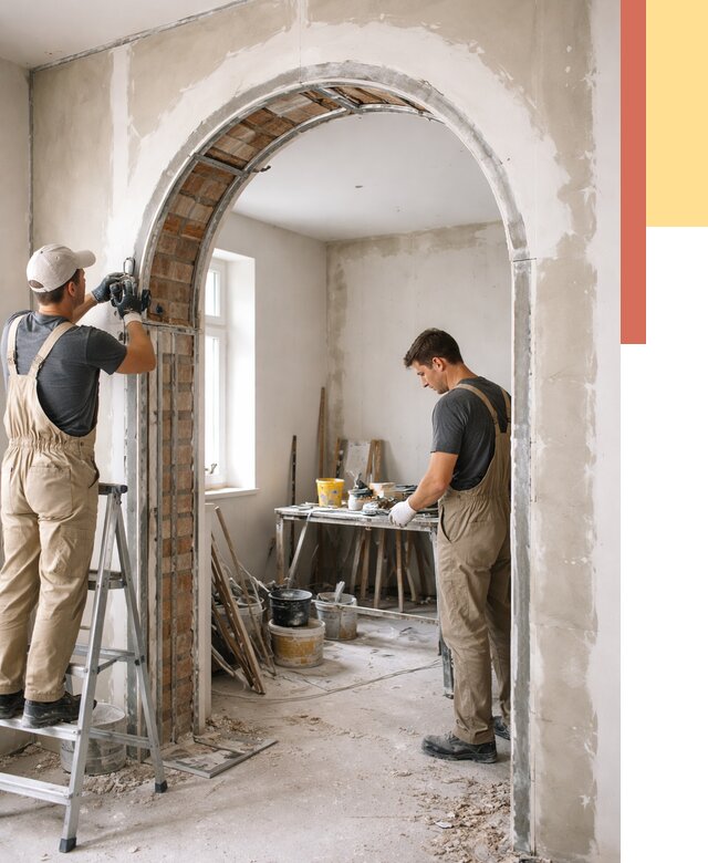 Устройство арочного проема в Ефремове от 9733 руб. под ключ — быстро и недорого | ОТДЕЛОЧНИК-Фрм