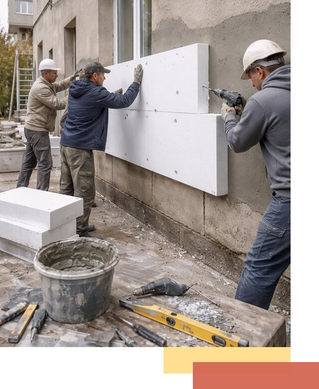 Утепление наружных стен пенопластом в Ефремове