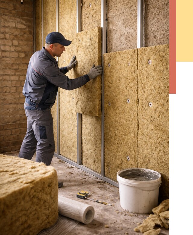 Утепление стен минватой в Ефремове от 1383 руб./м2 — недорого и быстро | ОТДЕЛОЧНИК-Фрм