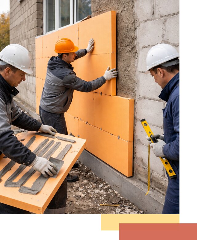 Утепление фасада пеноплексом под ключ в Ефремове