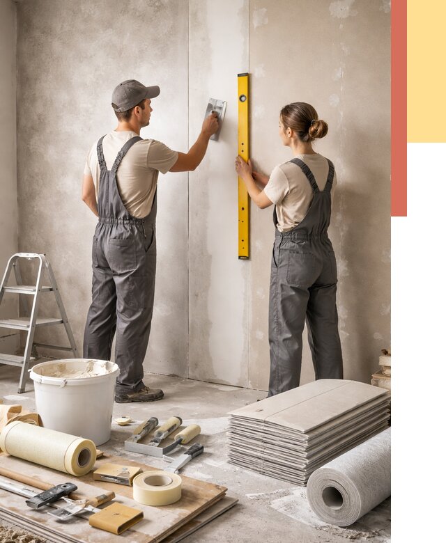 Отделка стен в Ефремове от 1537 руб/м² — недорого, быстро, под ключ | ОТДЕЛОЧНИК-Фрм