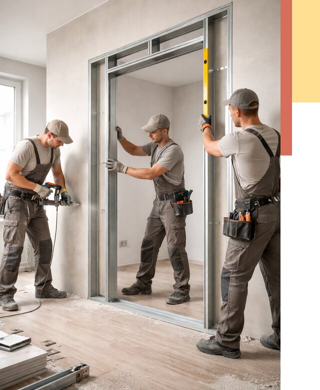 Устройство дверного проема в перегородке в Ефремове от 4610 руб. под ключ | ОТДЕЛОЧНИК-Фрм