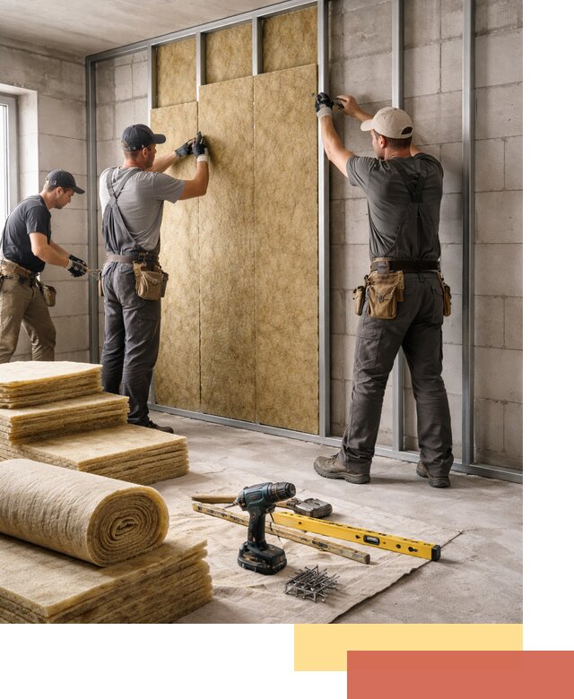 Шумоизоляция перегородок из блоков в Ефремове — монтаж и защита шумоизоляцией