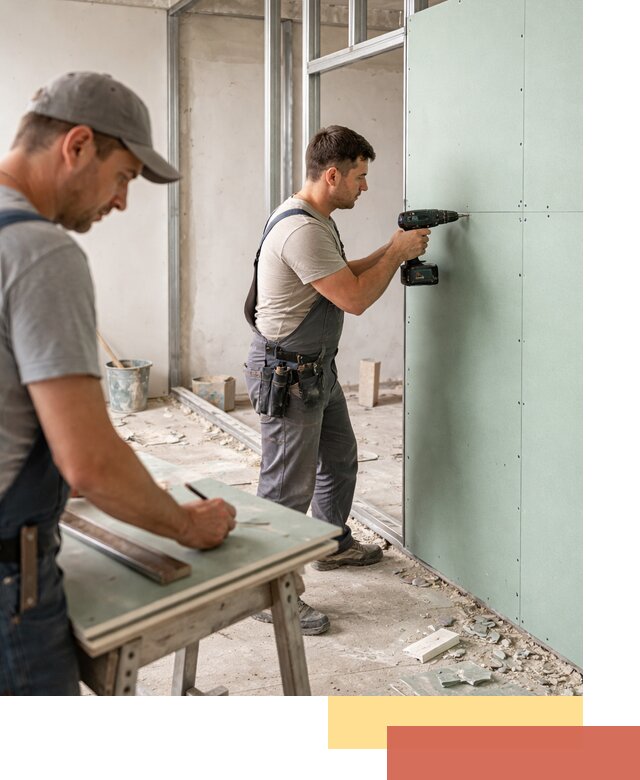 Перегородки из влагостойкого гипсокартона под ключ в Ефремове