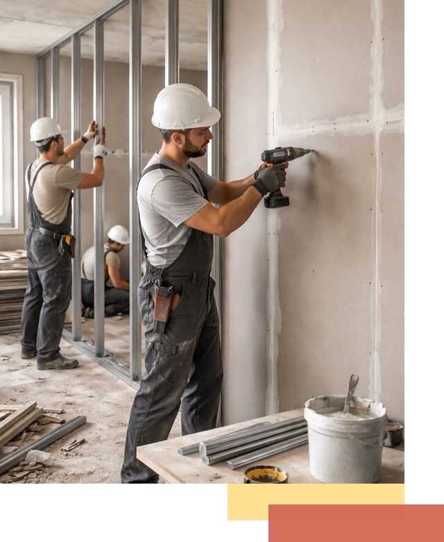 Перегородки из огнестойкого гипсокартона в Ефремове под ключ