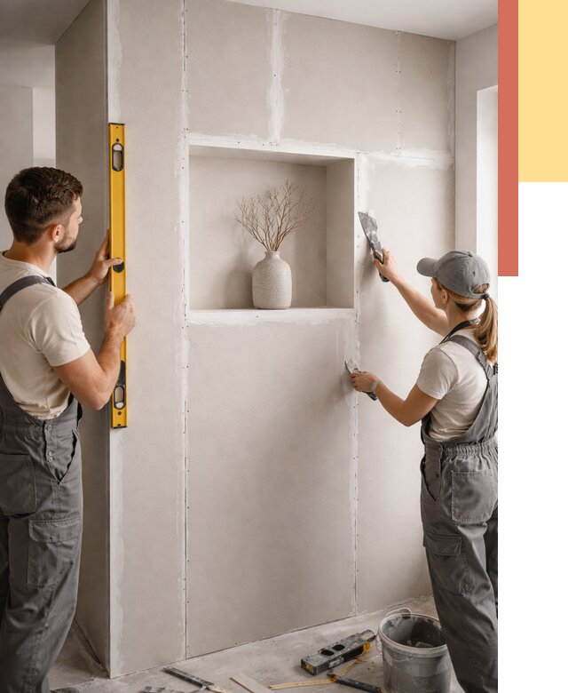 Перегородка из гипсокартона с нишей в Ефремове от 3330 руб. под ключ | ОТДЕЛОЧНИК-Фрм