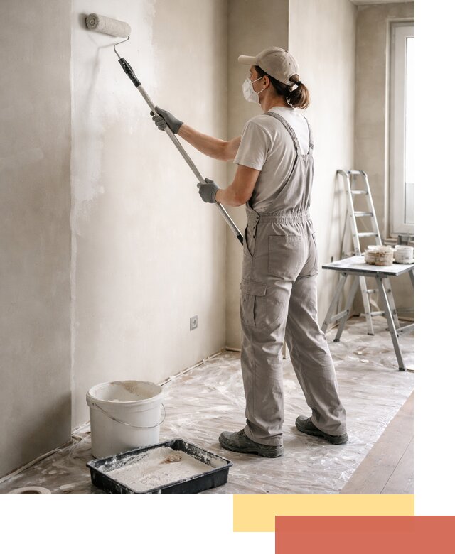 Покраска перегородок из гипсокартона в Ефремове качественно и недорого