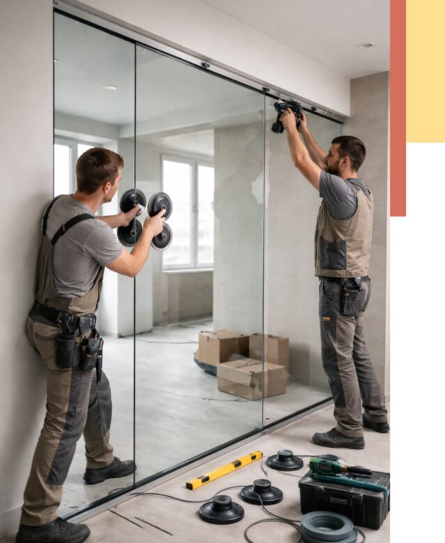 Монтаж стеклянных перегородок в Ефремове от 6659 руб. | ОТДЕЛОЧНИК-Фрм